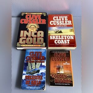 Set of 4 Clive Cussler Books